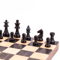 Jeu d'échecs magnétique pliant ébène 30cm