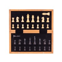 Jeu d'échecs magnétique pliant ébène 30cm