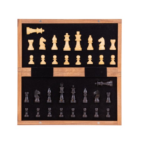 Jeu d'échecs magnétique pliant acacia 30cm