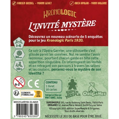Kronologic Paris 1920 - Extension L'Invité Mystère