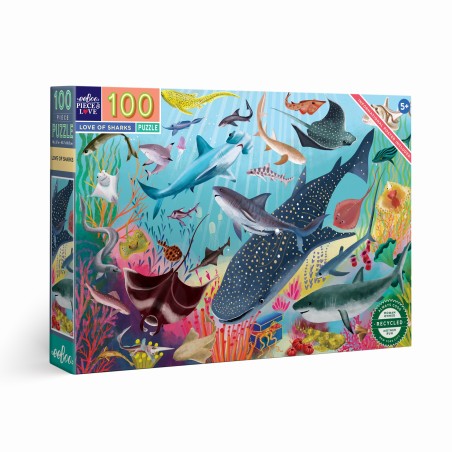 Puzzle 100 pièces - L'Amour des Requins