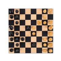 Echiquier Noir et Blanc Sans Bords - Taille 5