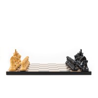 Echiquier Noir et Blanc Sans Bord - Taille 4