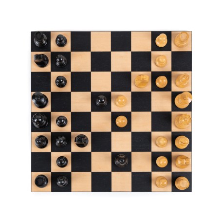 Echiquier Noir et Blanc Sans Bord - Taille 4