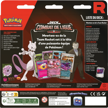 Pokémon Coffret Combat de Ligue Mewtwo Ex de la Team Rocket