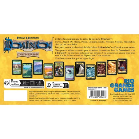 Dominion 2nde Edition Cartes de Base