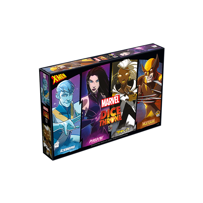 Dice Throne Marvel : Iceberg, Psylocke, Tornade et Wolverine