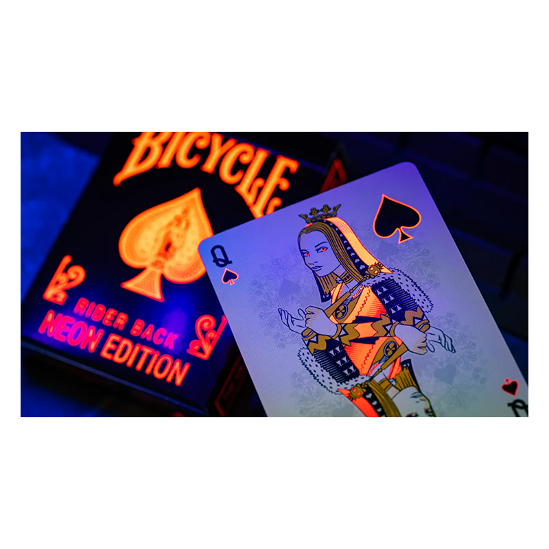 Cartes Bicycle Neon Solar Orange