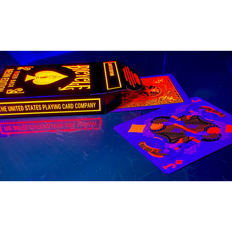 Cartes Bicycle Neon Solar Orange