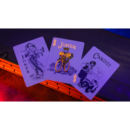 Cartes Bicycle Neon Solar Orange