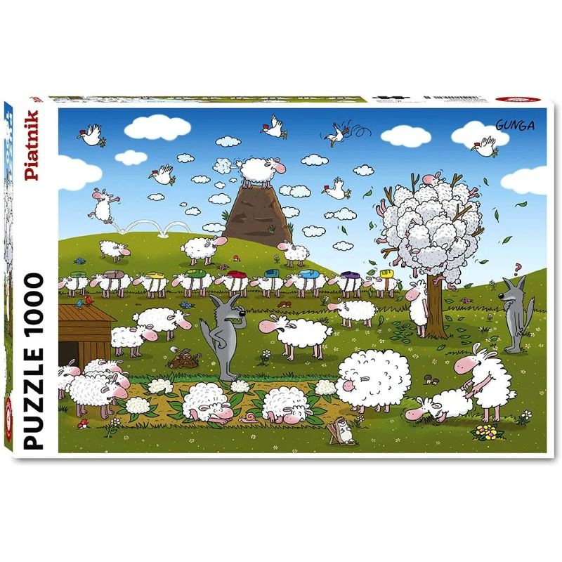 Puzzle 1000 pièces - Paradis des Moutons