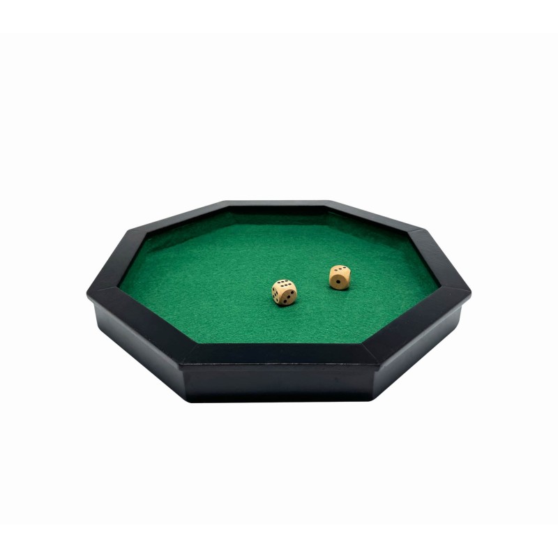 Piste de Dés Octogonale Bois 28cm