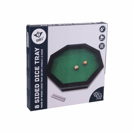 Piste de Dés Octogonale Bois 28cm