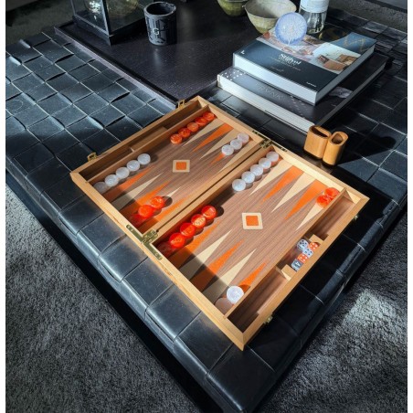 Backgammon Noyer Moka 38cm