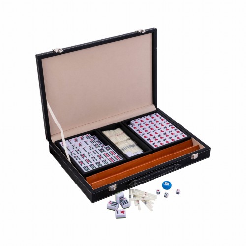 Mahjong Coffret Simili Cuir