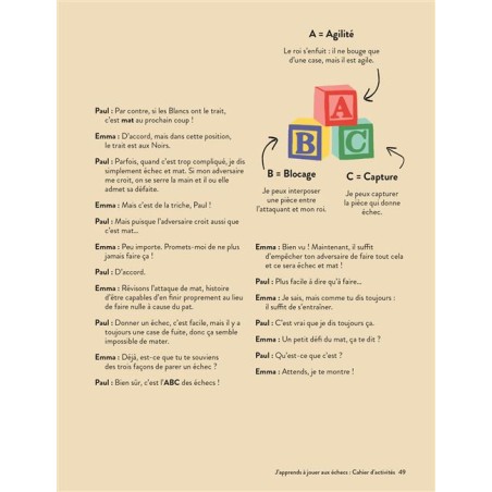 J'apprends à jouer aux échecs : Cahier d'activités