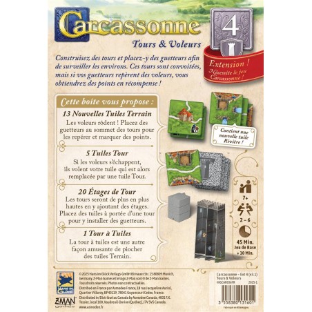 Carcassonne : Tours et Voleurs - Extension 4