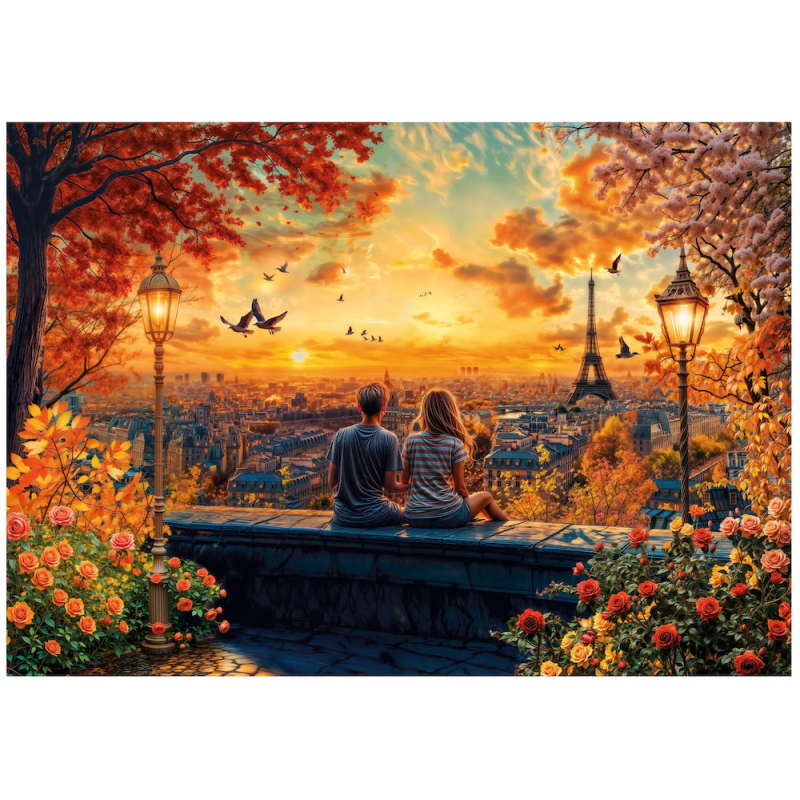 Puzzle 1500 pièces - Amoureux à Paris