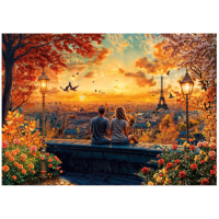 Puzzle 1500 pièces - Amoureux à Paris