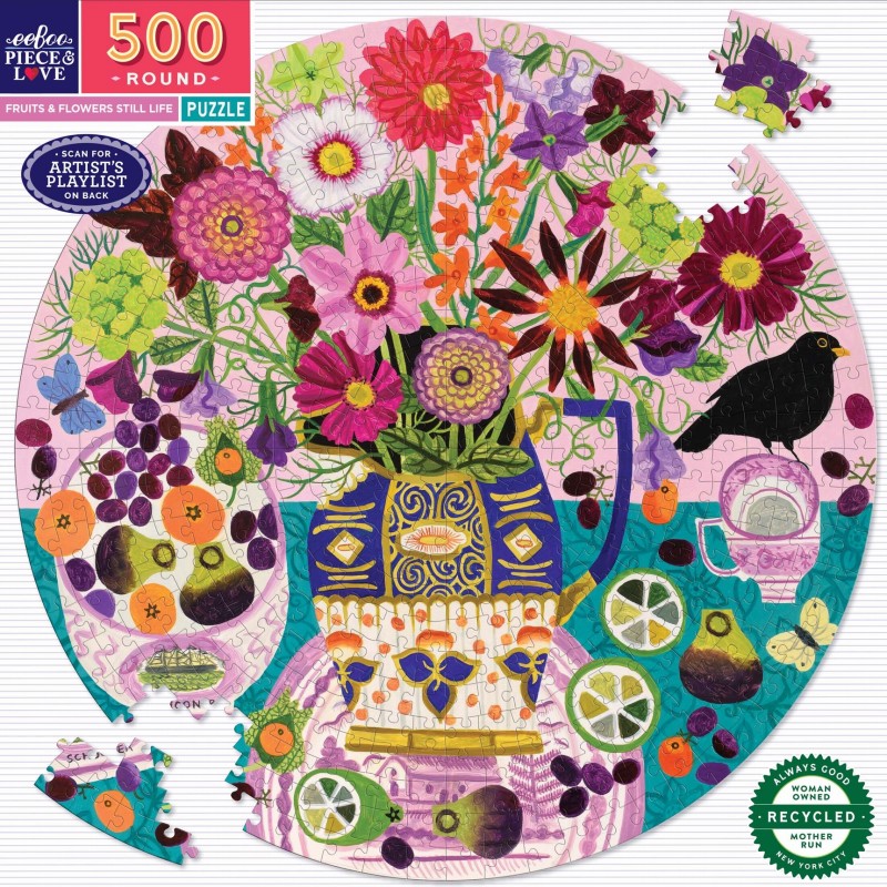 Puzzle 500 pièces - Fruits & Flowers Still Life