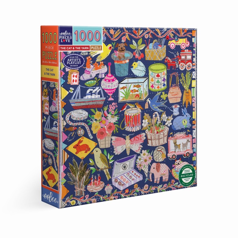 Puzzle 1000 pièces - The Cat & The Yarn