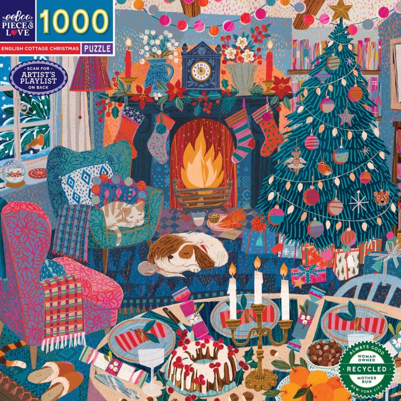 Puzzle 1000 pièces - English Cottage Christmas