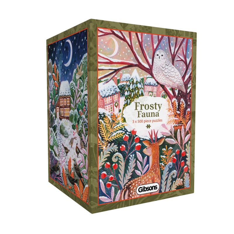 3 Puzzles 500 pièces - Frosty Fauna