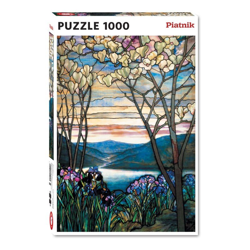 Puzzle 1000 pièces - Tiffany - Magnolias Et Iris