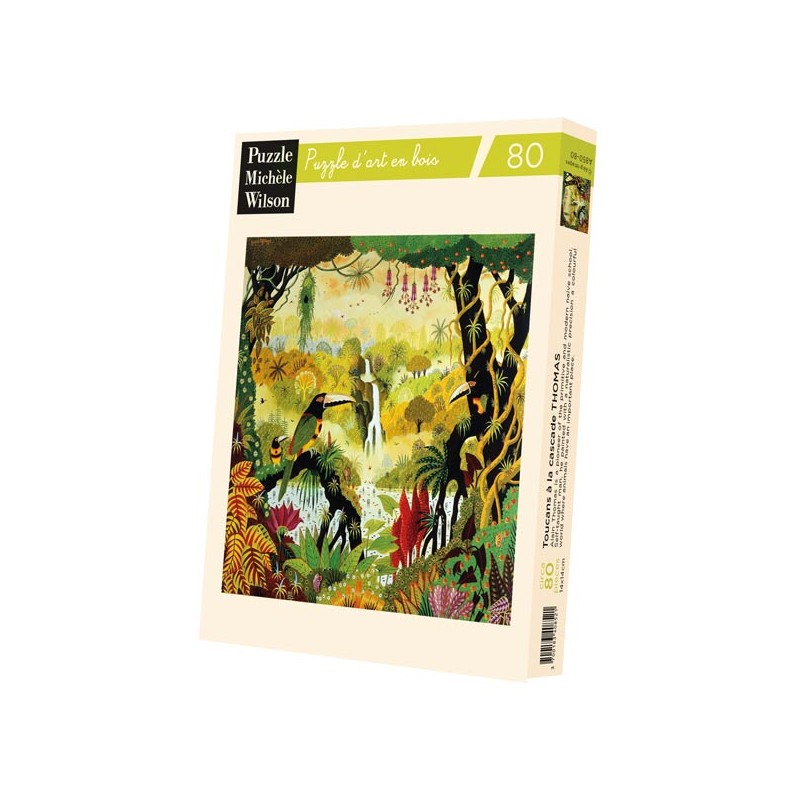 Puzzle 80 pièces - Toucans A La Cascade, Alain Thomas