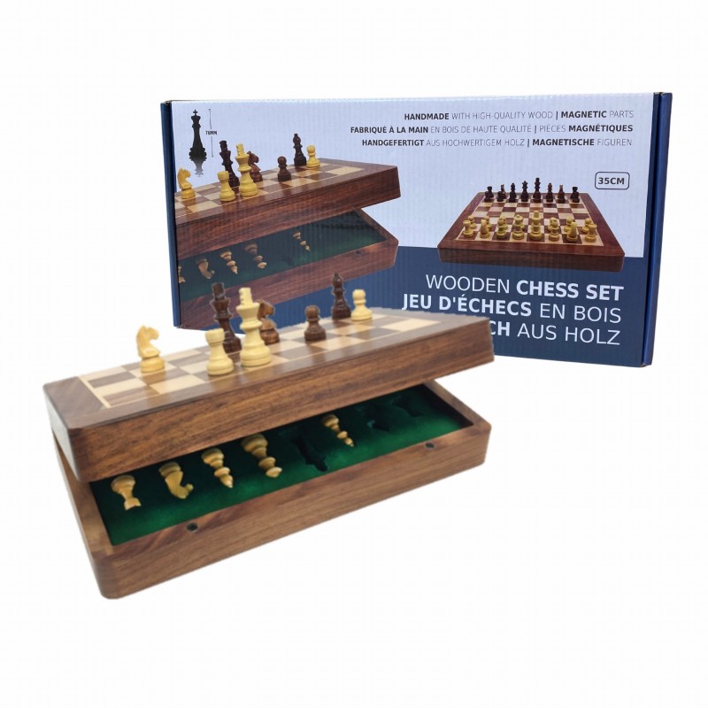 Coffret Echecs Pliant Magnétique 35cm