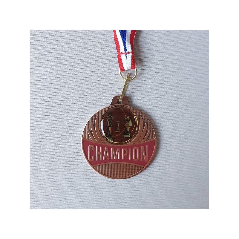 Médaille Echecs Champions 50mm - Bronze