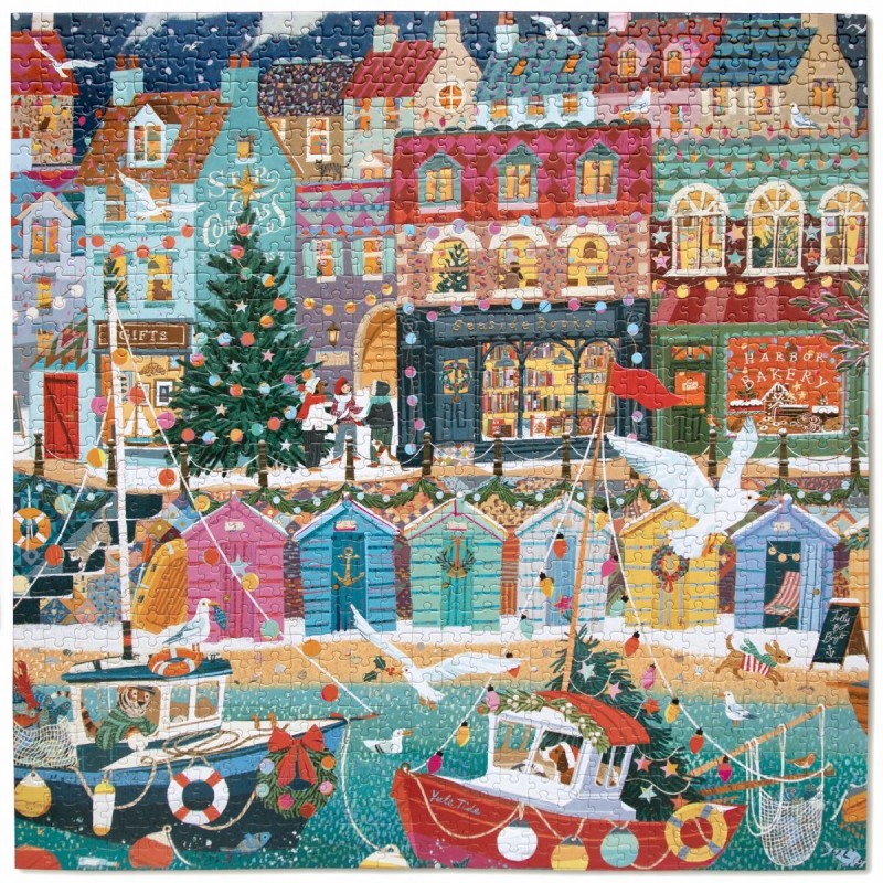 Puzzle 1000 pièces - English Seaside Christmas
