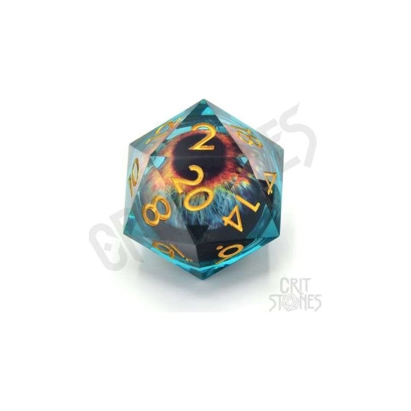 Dé D20 Critstones Liquid Core Eye of the Oracle 3 cm