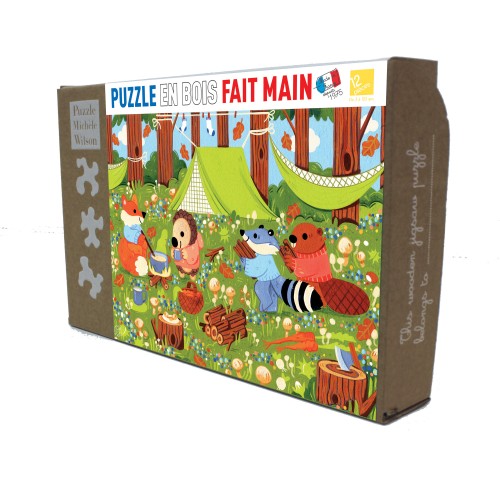 Puzzle en bois 12 pièces -...