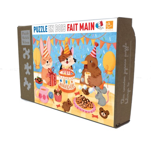 Puzzle en bois 24 pièces -...