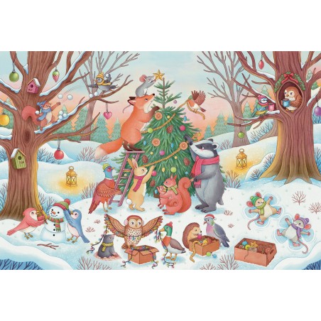 Puzzle en bois 24 pièces - La décoration du sapin