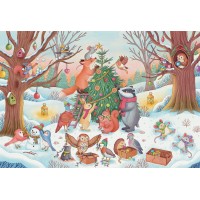 Puzzle en bois 24 pièces - La décoration du sapin
