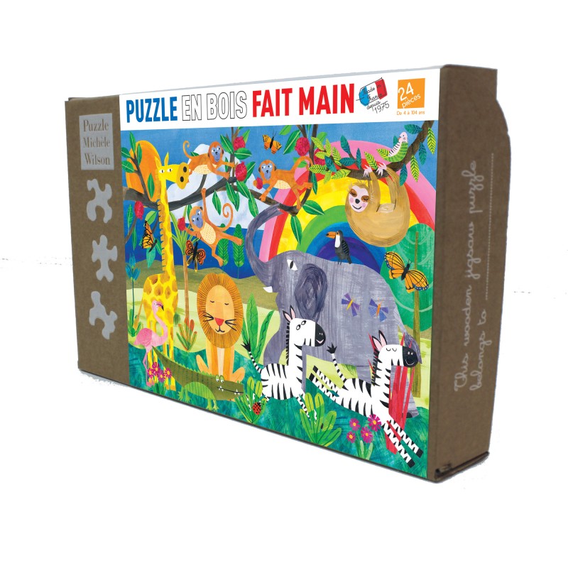 Puzzle en bois 24 pièces - Jungle magique
