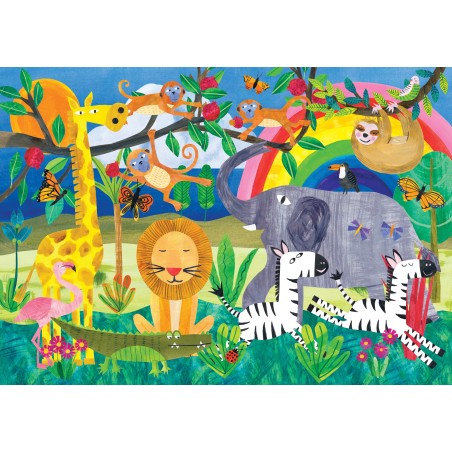 Puzzle en bois 24 pièces - Jungle magique