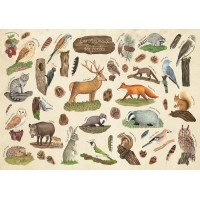 Puzzle en bois 50 pièces - Les animaux de la forêt