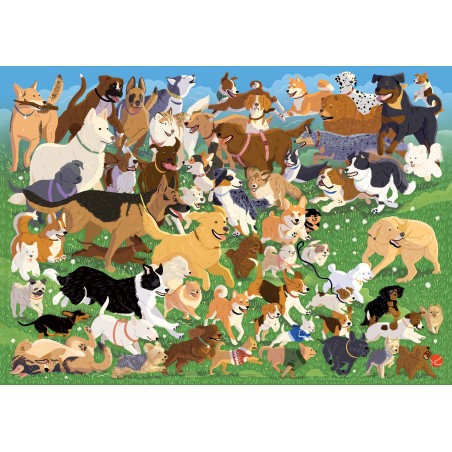 Puzzle en bois 100 pièces - Pagaille de toutous