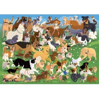 Puzzle en bois 100 pièces - Pagaille de toutous