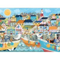 Puzzle en bois 100 pièces - Le port de la côte