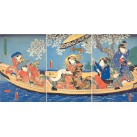 Puzzle 1200 pièces - Six fleurs élégantes, Utagawa Kunisada