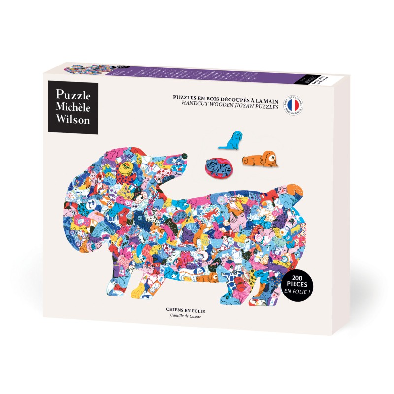 Puzzle 200 pièces - Chiens en folie, Camille de Cussac