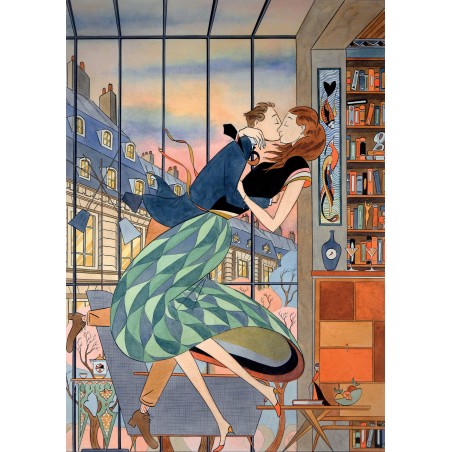 Puzzle 150 pièces - Le baiser, Alexis Bruchon
