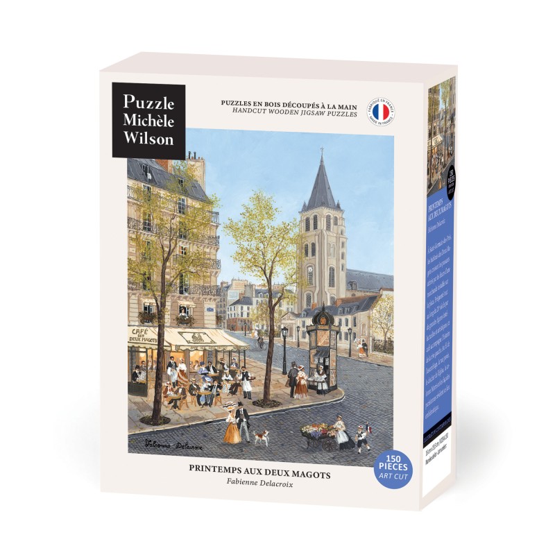Puzzle 150 pièces - Printemps aux deux magots, Fabienne Delacroix
