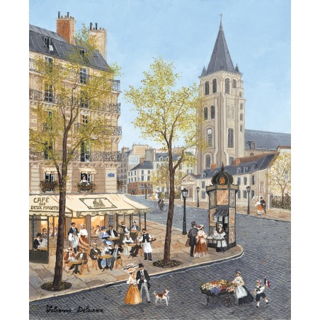 Puzzle 150 pièces - Printemps aux deux magots, Fabienne Delacroix