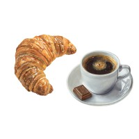 Puzzle 150 pièces - Café-croissant, Lisse