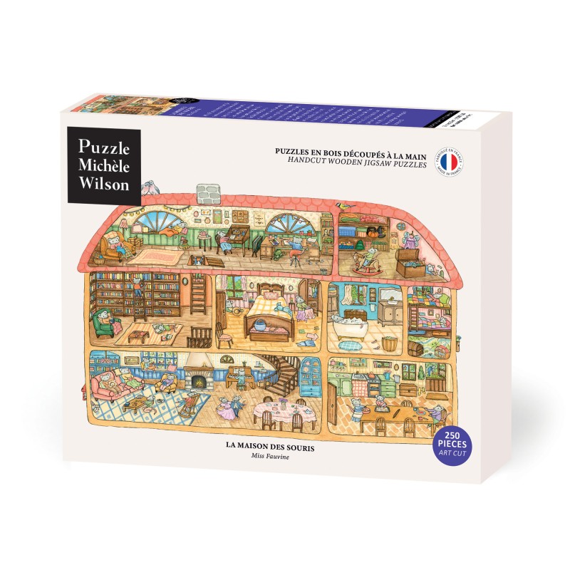 Puzzle 250 pièces - La maison des souris, Miss Fauvine